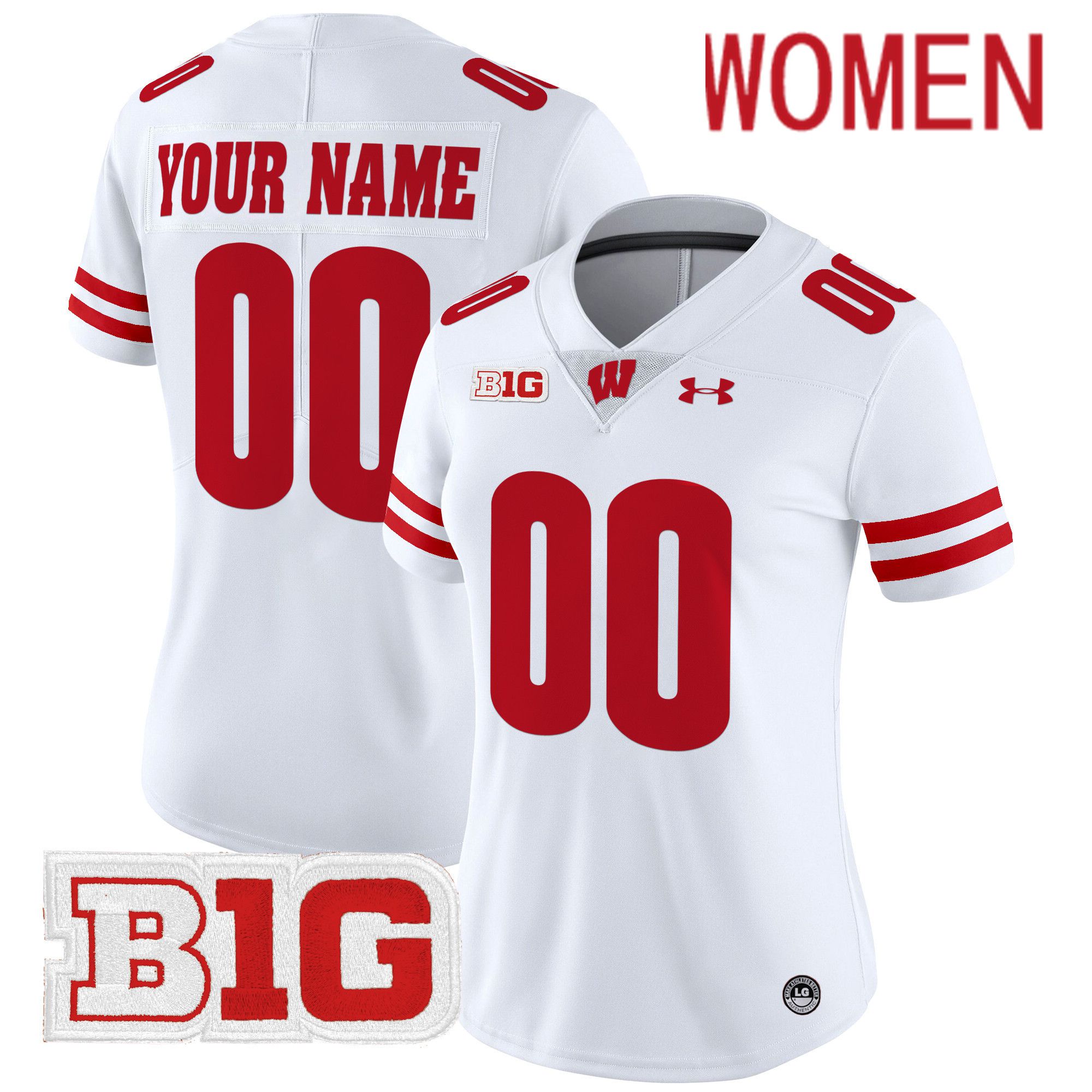 Women Wisconsin Badgers White 2024 Vapor Limited Custom NCAA Jersey->customized ncaa jersey->Custom Jersey